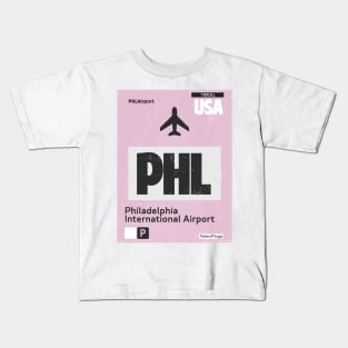 PHL Philadelphia airport code Kids T-Shirt